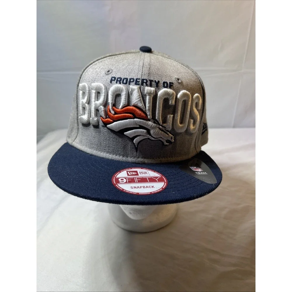 9fifty Denver Broncos Gray Blue SnapBack Hat Cap